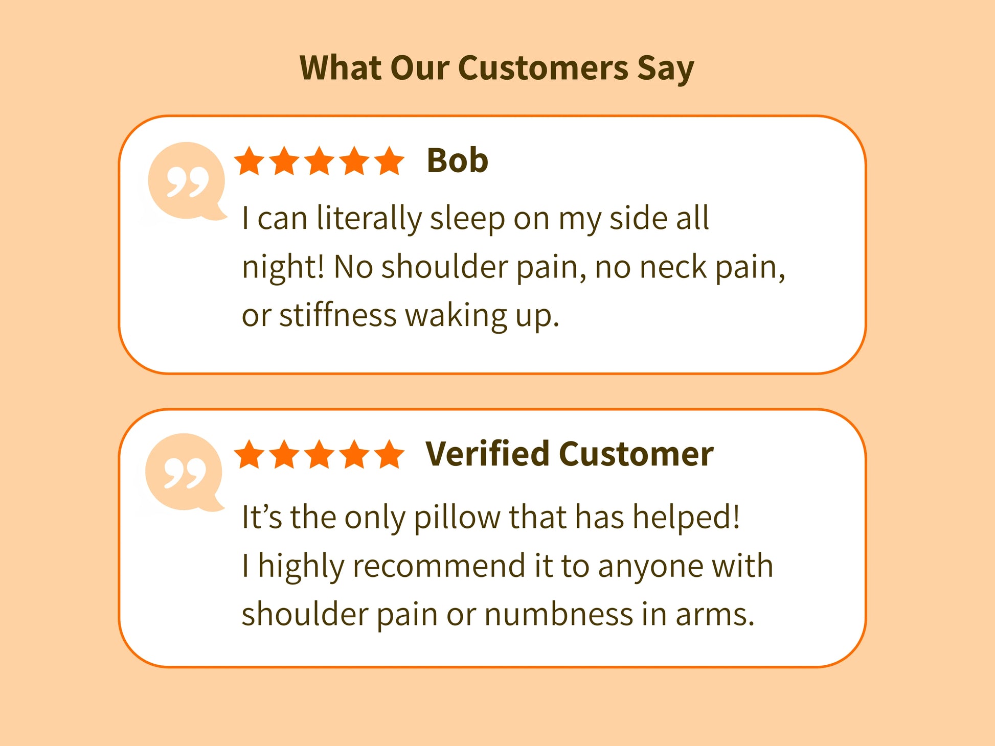 The Papaya Pillow has helped our customers to sleep without shoulder pain