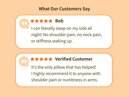 The Papaya Pillow has helped our customers to sleep without shoulder pain