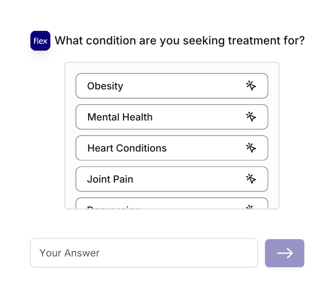Flex chat consultation asking pre-qualifying questions for an HSA/FSA Letter of Medical Necessity